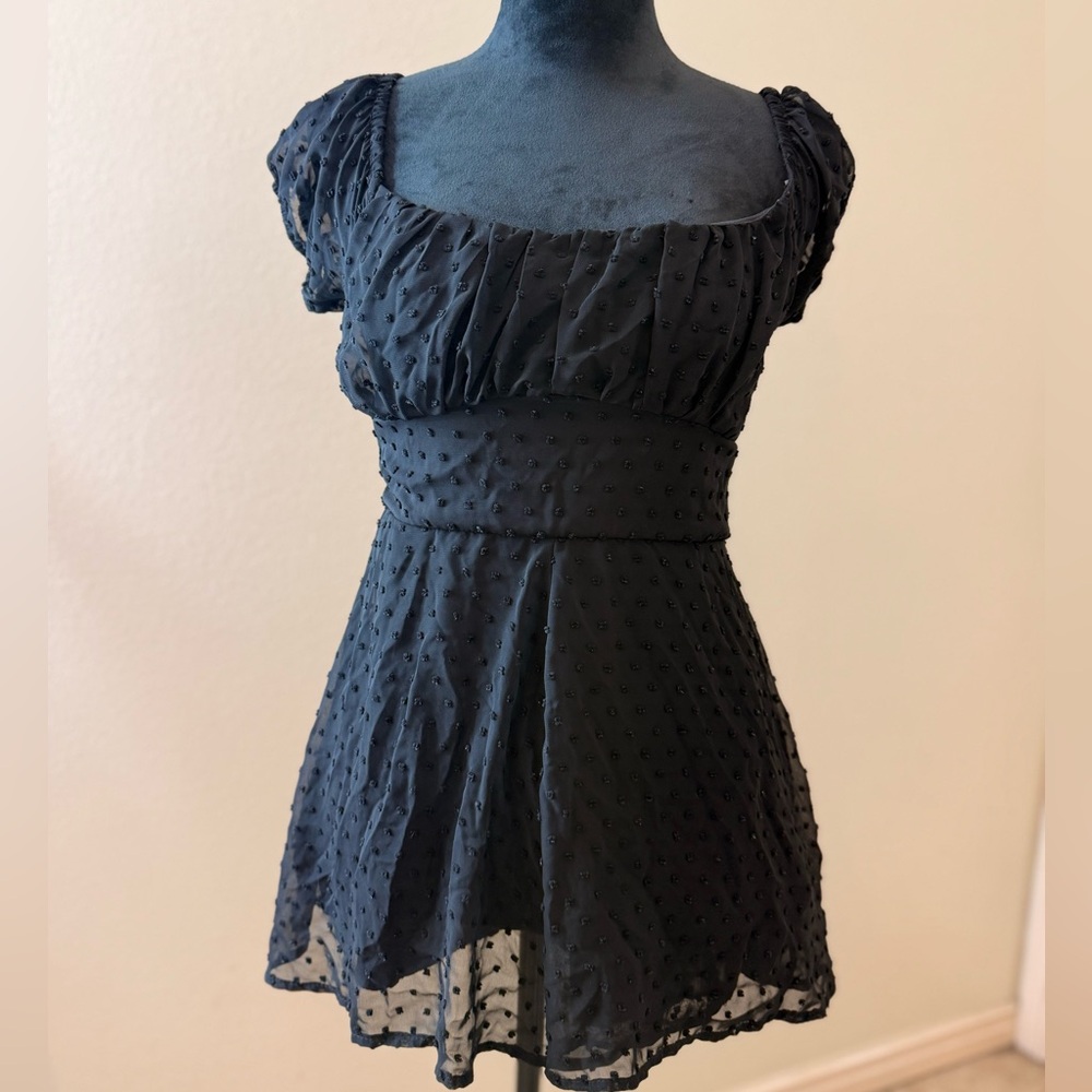 Chic Black Short Sleeve Dress